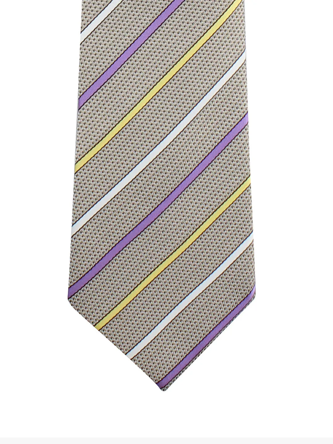 Kovove The Delightful Striped Grey Necktie For Men